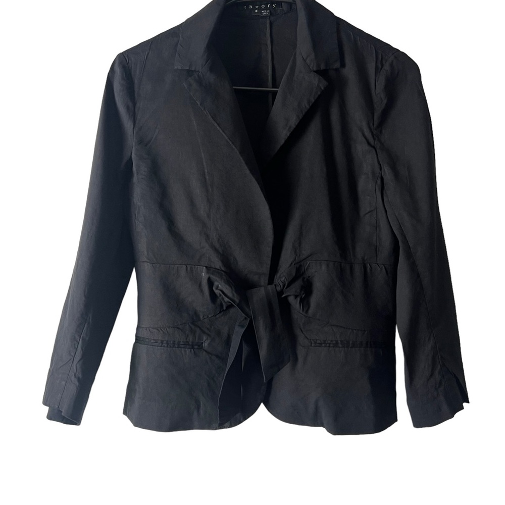 Theory Women’s Black “Galina Law Tie “ Blazer.